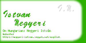istvan megyeri business card